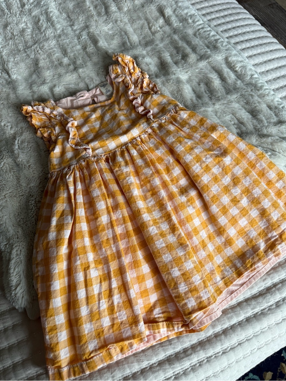 OshKosh B'gosh Yellow Gingham Ruffle Sundress
